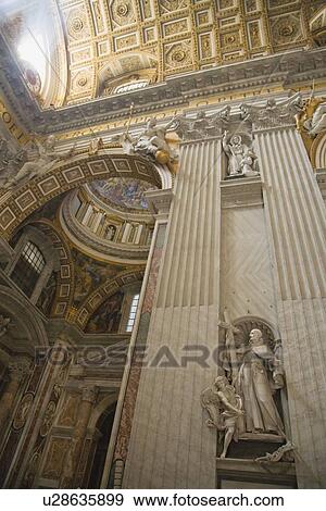 Interior view of St. Peter’s Basilica, Vatican City, Italy View Large Photo Image Stock Photo - Interior view of St. Peter’s Basilica, Vatican City, Italy. Fotosearch