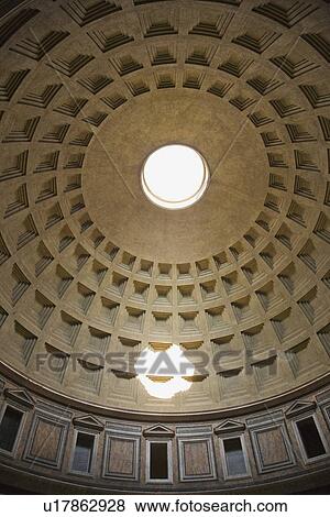 Interior view of the dome in the Pantheon, Italy View Large Photo Image Stock Photo - Interior view of the dome in the Pantheon, Italy. Fotosearch