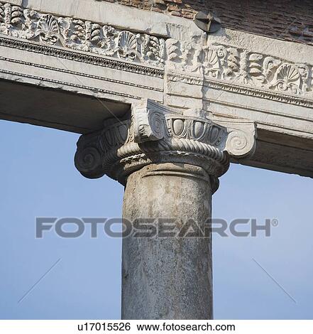 Ionic column on Temple of Saturnus, Roman Forum, Italy View Large Photo Image Stock Photograph - Ionic column on Temple of Saturnus, Roman Forum, Italy. Fotosearch