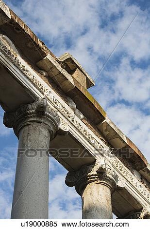 Ionic columns on Temple of Saturnus, Roman Forum, Italy View Large Photo Image Stock Photography - Ionic columns on Temple of Saturnus, Roman Forum, Italy. Fotosearch