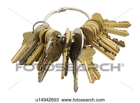 Keychain with many keys View Large Photo Image Stock Image - Keychain with many keys. Fotosearch
