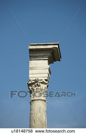 Low angle view of Corinthian column, Roman Forum, Italy View Large Photo Image Stock Photo - Low angle view of Corinthian column, Roman Forum, Italy. Fotosearch