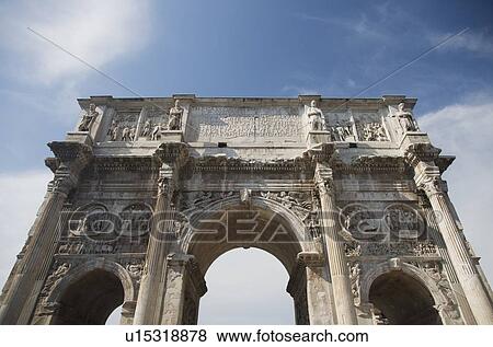 Low angle view of the Arch of Constantine, Italy View Large Photo Image Stock Photo - Low angle view of the Arch of Constantine, Italy. Fotosearch