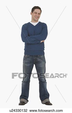 Stock Image - Man with arms crossed. Fotosearch