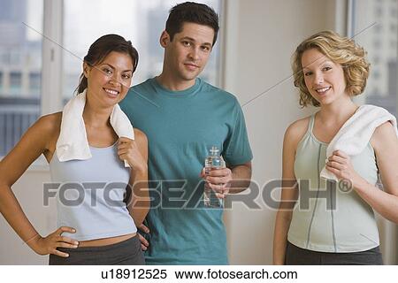 Stock Photography - Multi-ethnic people in sportswear. Fotosearch