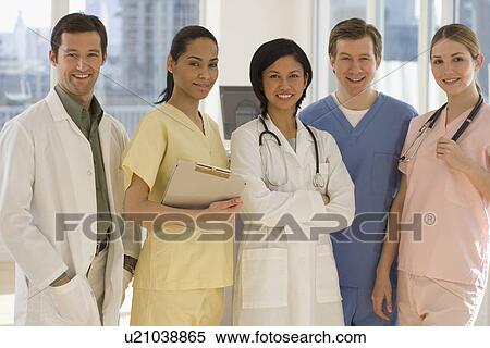 Stock Photography - Portrait of medical professionals. Fotosearch