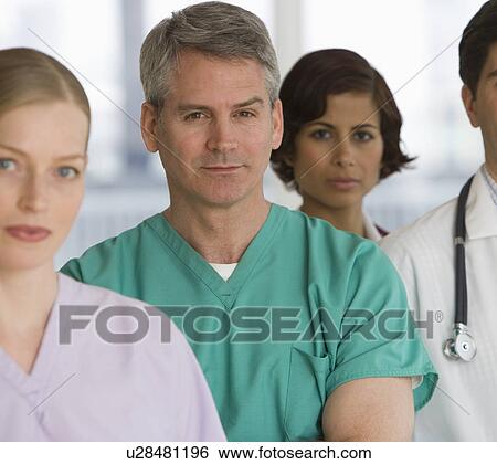 Row of medical professionals View Large Photo Image Stock Photograph - Row of medical professionals. Fotosearch