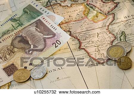 South African currency on map View Large Photo Image Stock Image - South African currency on map. Fotosearch