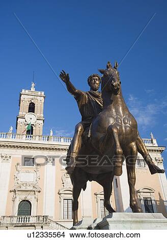 Statue of Marcus Aurelius, Palazzo Senatorio, Italy View Large Photo Image Picture - Statue of Marcus Aurelius, Palazzo Senatorio, Italy. Fotosearch
