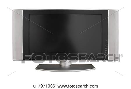 Wide screen television on table View Large Photo Image Stock Photograph - Wide screen television on table. Fotosearch