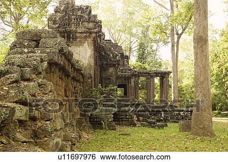 Ancient Temple Angkor Cambodia Khmer Ta Prohm View Large Photo Image Stock Photograph - Ancient Temple Angkor Cambodia Khmer Ta Prohm. Fotosearch