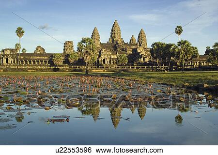 Ancient Temple Angkor Thom Angkor Wat Bayon Cambodia View Large Photo Image Stock Photograph - Ancient Temple Angkor Thom Angkor Wat Bayon Cambodia. Fotosearch