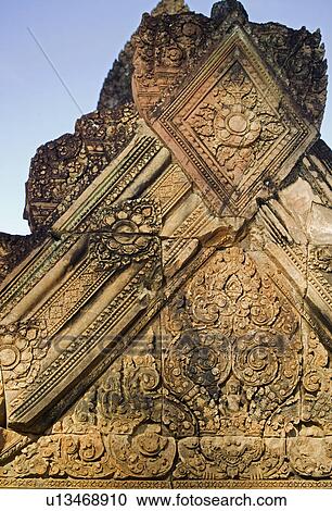 Ancient Temple Angkor Wat Banteay Srei Cambodia Khmer View Large Photo Image Stock Image - Ancient Temple Angkor Wat Banteay Srei Cambodia Khmer. Fotosearch