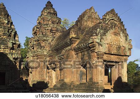 Ancient Temple Angkor Wat Banteay Srei Cambodia Khmer View Large Photo Image Stock Photo - Ancient Temple Angkor Wat Banteay Srei Cambodia Khmer. Fotosearch