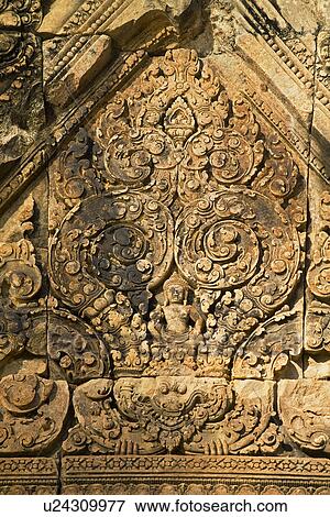 Ancient Temple Angkor Wat Banteay Srei Cambodia Khmer View Large Photo Image Stock Photo - Ancient Temple Angkor Wat Banteay Srei Cambodia Khmer. Fotosearch