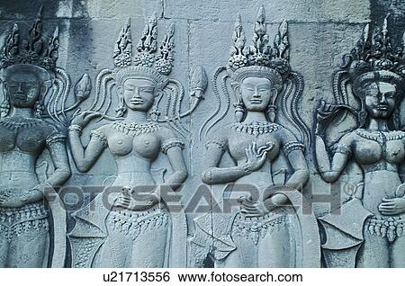 Stock Photograph - Ancient Temple Angkor Wat Cambodia Khmer. Fotosearch