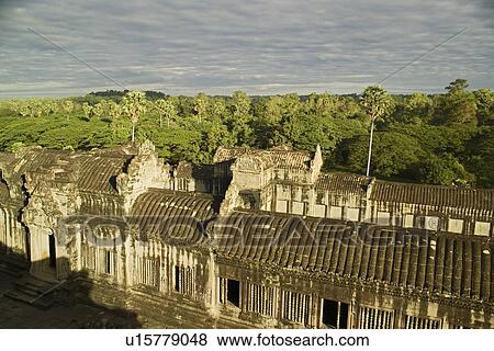 Ancient Temple Angkor Wat Cambodia Khmer View Large Photo Image Stock Photo - Ancient Temple Angkor Wat Cambodia Khmer . Fotosearch