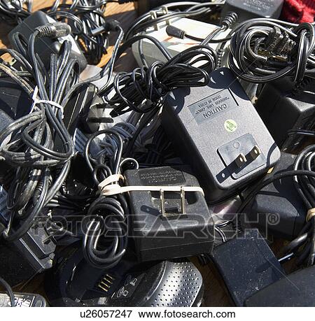 Assorted AC power adapters View Large Photo Image Stock Photo - Assorted AC power adapters. Fotosearch