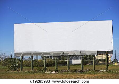 Stock Image - Blank billboard in rural area. Fotosearch
