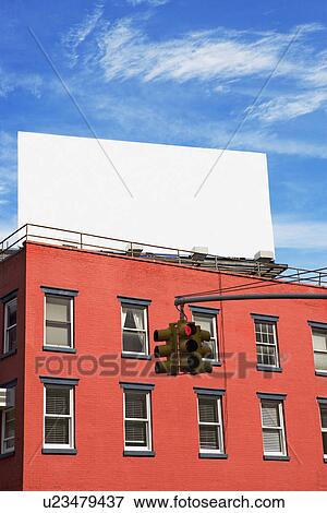 Blank billboard on building View Large Photo Image Stock Photo - Blank billboard on building. Fotosearch