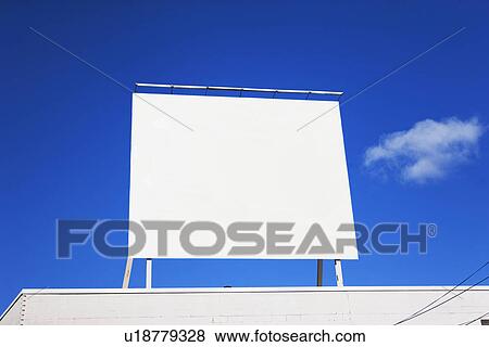 Blank billboard under blue sky View Large Photo Image Stock Photo - Blank billboard under blue sky. Fotosearch