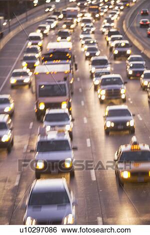Blurred motion shot of traffic on large highway View Large Photo Image Stock Photograph - Blurred motion shot of traffic on large highway. Fotosearch
