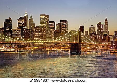 Stock Photo - Brooklyn Bridge, New York City. Fotosearch