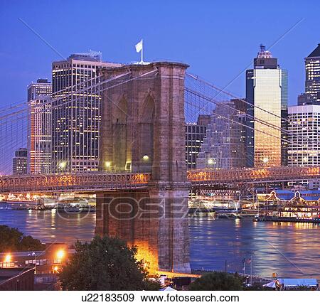 Stock Photo - Brooklyn Bridge, New York City. Fotosearch