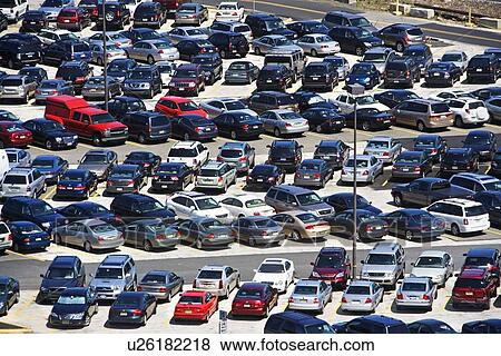 cars parked in lot View Large Photo Image Stock Photo - cars parked in lot. Fotosearch