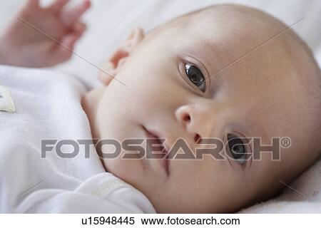 Stock Photography - Close up of baby. Fotosearch