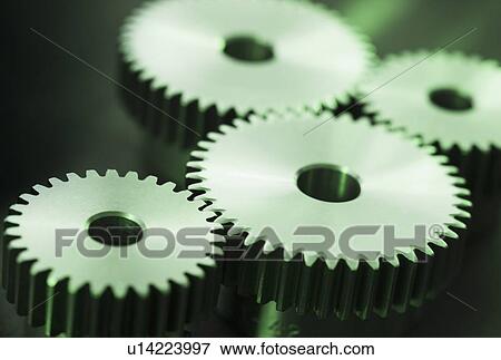 Stock Photo - Close up of cog wheels. Fotosearch