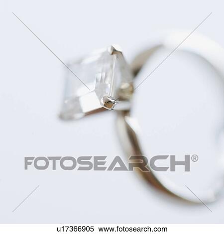 Close up of diamond engagement ring View Large Photo Image Stock Photography - Close up of diamond engagement ring. Fotosearch