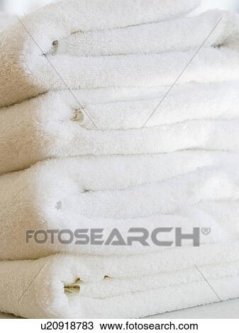 Close up of folded towels View Large Photo Image Stock Image - Close up of folded towels. Fotosearch