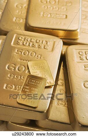 Close up of gold bars View Large Photo Image Stock Image - Close up of gold bars. Fotosearch