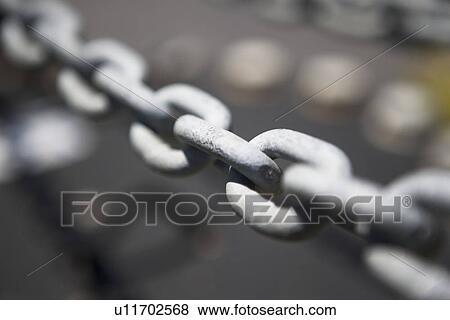 Close up of metal chain View Large Photo Image Stock Photo - Close up of metal chain. Fotosearch
