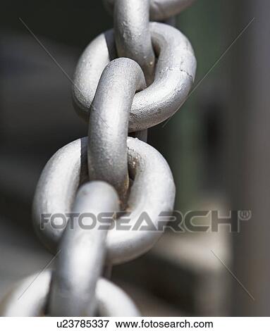 Stock Photo - Close up of metal chain. Fotosearch