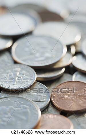 Close up of pile of coins View Large Photo Image Stock Photo - Close up of pile of coins. Fotosearch