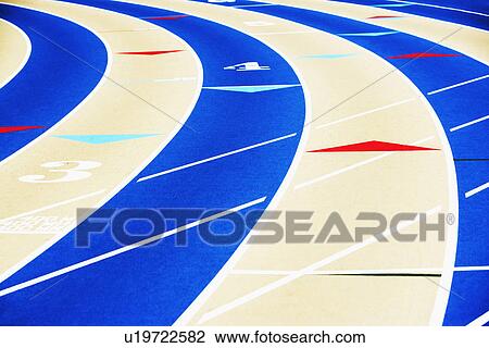 Close up of running track View Large Photo Image Stock Image - Close up of running track. Fotosearch