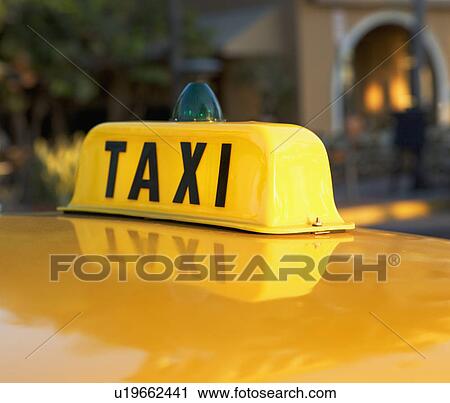 Close up of taxi cab light View Large Photo Image Stock Image - Close up of taxi cab light. Fotosearch