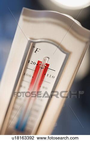 Stock Image - Close up of thermometer. Fotosearch