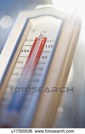 Stock Photograph - Close up of thermometer. Fotosearch