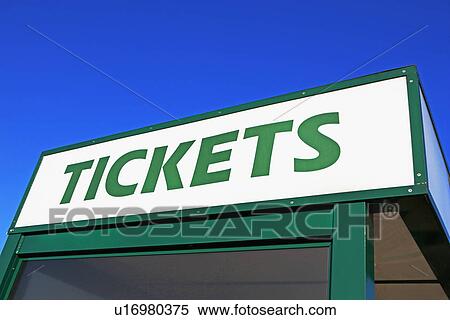 Stock Photography - Close up of Ticket booth. Fotosearch
