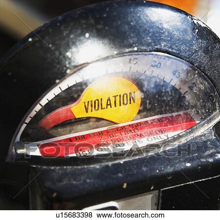 Close up of Violation on parking meter View Large Photo Image Stock Photo - Close up of Violation on parking meter. Fotosearch