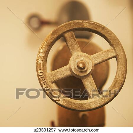 Close up of water valve View Large Photo Image Stock Photo - Close up of water valve. Fotosearch