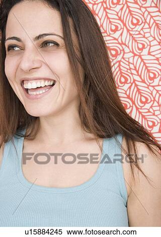 Close up of woman laughing View Large Photo Image Stock Photography - Close up of woman laughing. Fotosearch