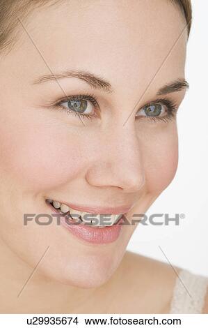 Close up of woman smiling View Large Photo Image Picture - Close up of woman smiling. Fotosearch
