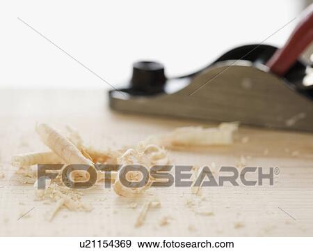 Stock Photo - Close up of wood shavings. Fotosearch