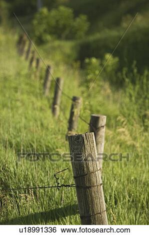 Stock Photograph - Close up of wooden fence. Fotosearch