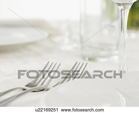Closeup of a table setting View Large Photo Image Stock Image - Closeup of a table setting. Fotosearch