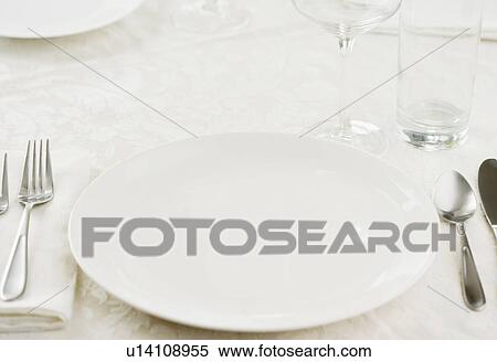 Stock Photography - Closeup of a table setting. Fotosearch